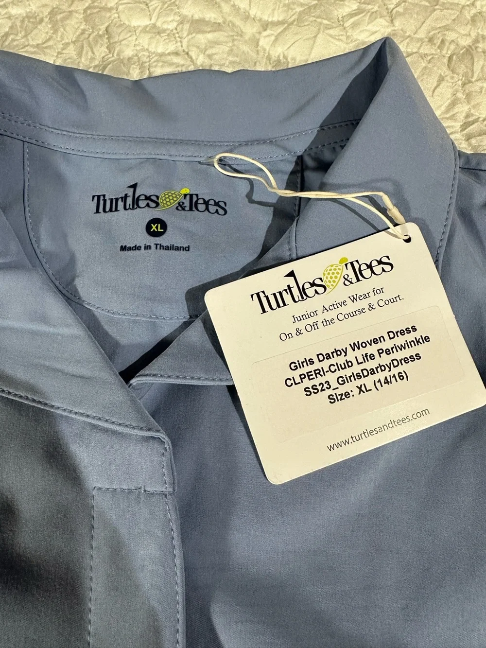 NWT Turtles and Tees Girls Golf Dress and Matching Shorts XL